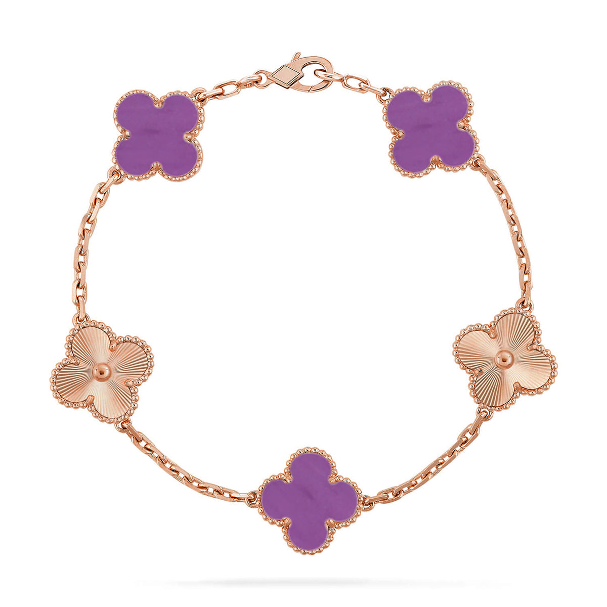 [AW]LUCKY CLOVER 5-MOTIF BRACELET - VIOLET COLLECTION