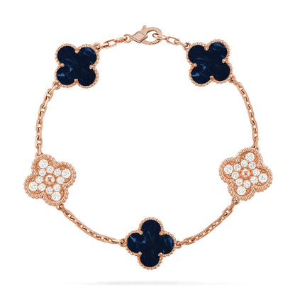 [AW]LUCKY CLOVER 5-MOTIF BRACELET - PIETERSITE COLLECTION