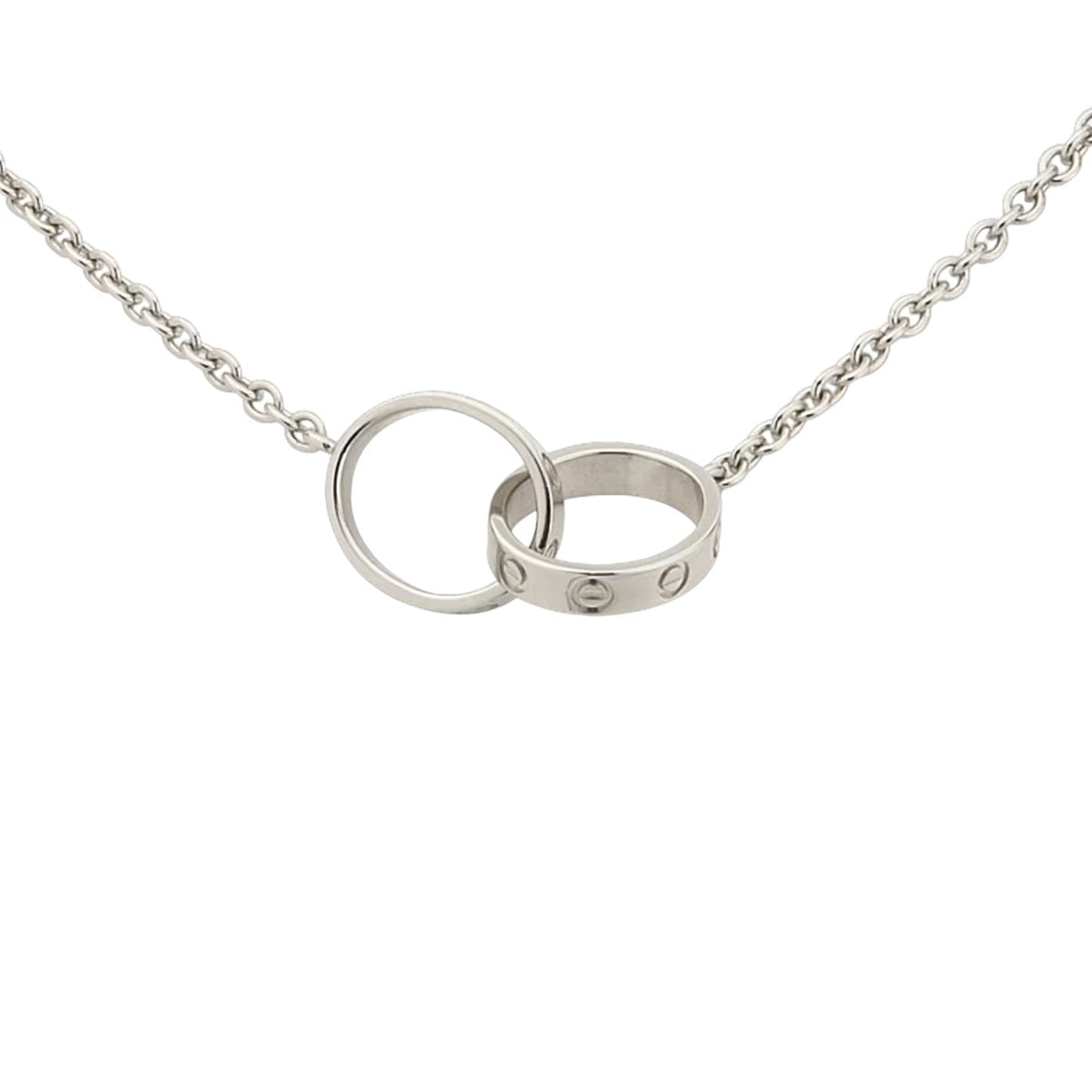 [AW]LOVE DOUBLE-RING INTERLOCKED NECKLACE