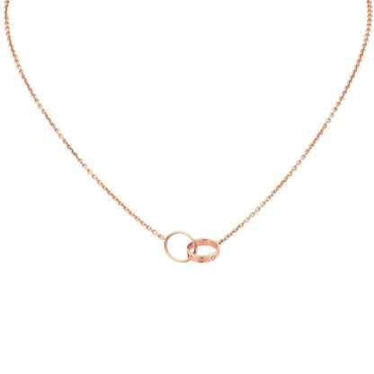 [AW]LOVE DOUBLE-RING INTERLOCKED NECKLACE