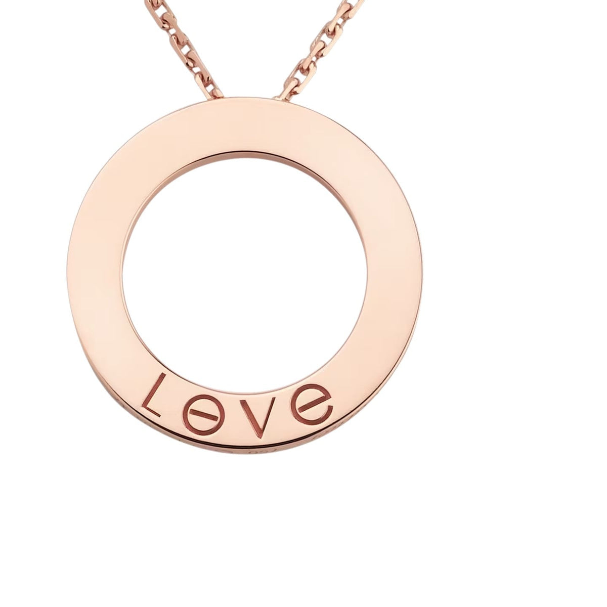 [AW]LOVE LARGE CIRCULAR PENDANT NECKLACE