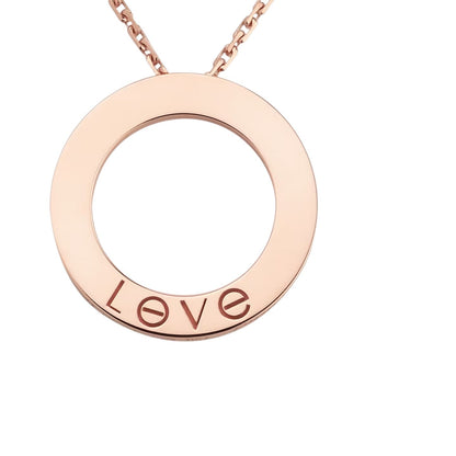 [AW]LOVE LARGE CIRCULAR PENDANT NECKLACE