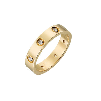 [AW]LOVE 4MM 8 DIAMONDS RING