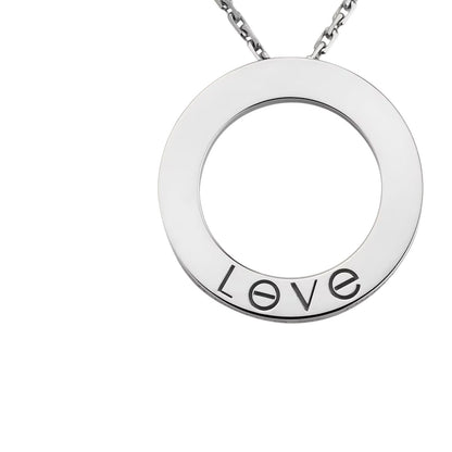 [AW]LOVE LARGE CIRCULAR PENDANT NECKLACE