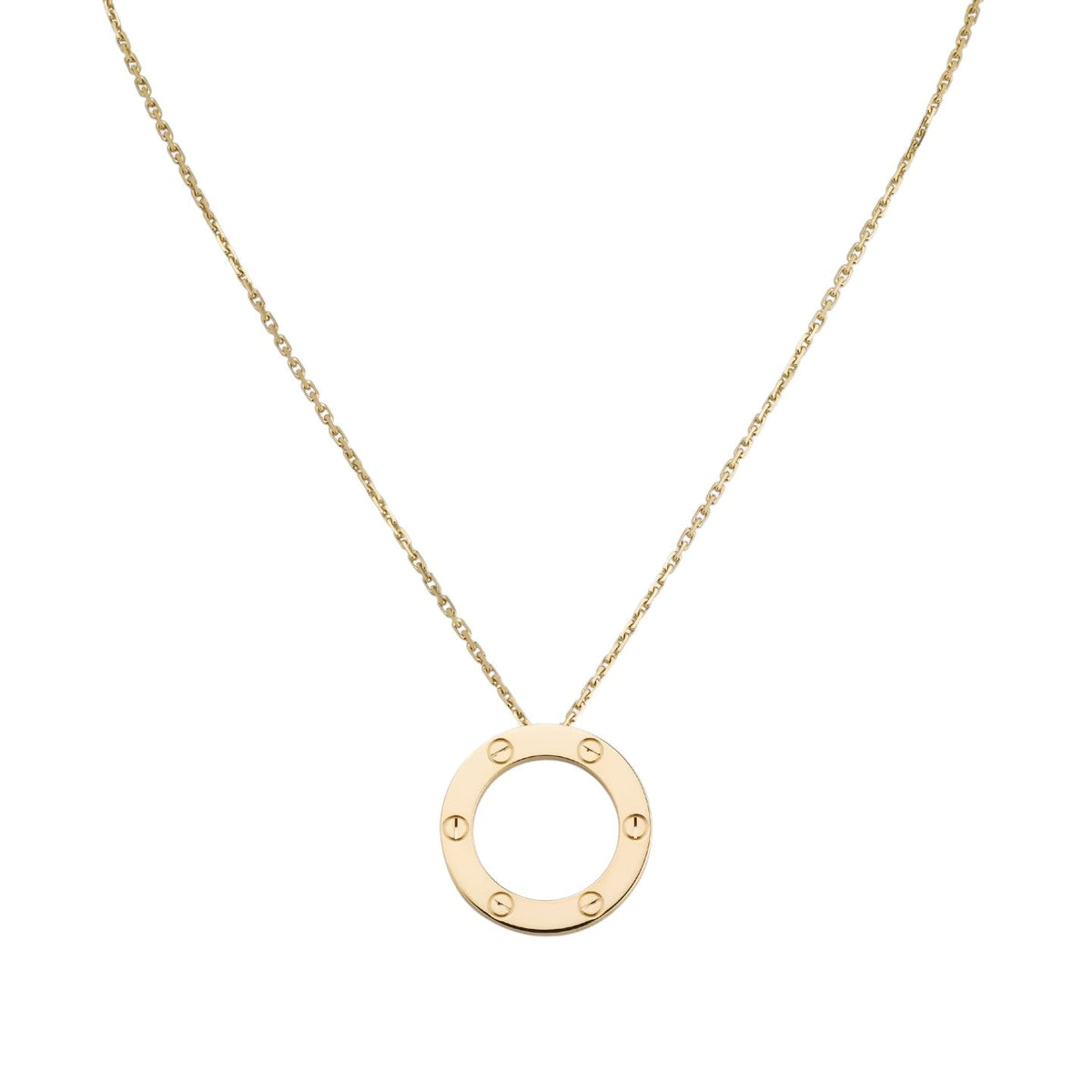 [AW]LOVE LARGE CIRCULAR PENDANT NECKLACE