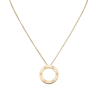 [AW]LOVE LARGE CIRCULAR PENDANT NECKLACE