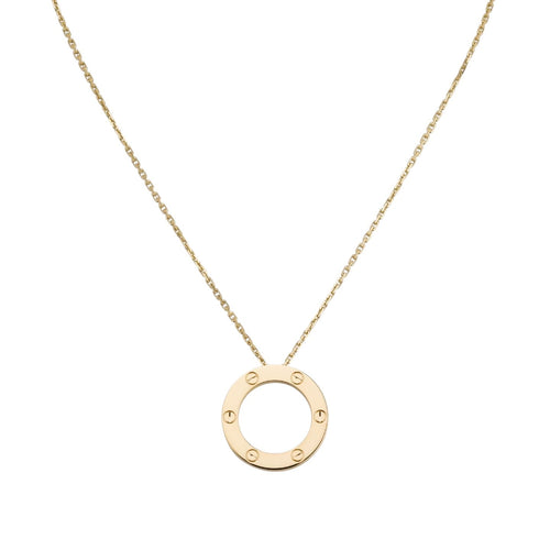 [AW]LOVE LARGE CIRCULAR PENDANT NECKLACE