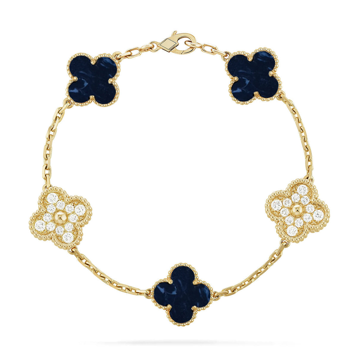 [AW]LUCKY CLOVER 5-MOTIF BRACELET - PIETERSITE COLLECTION