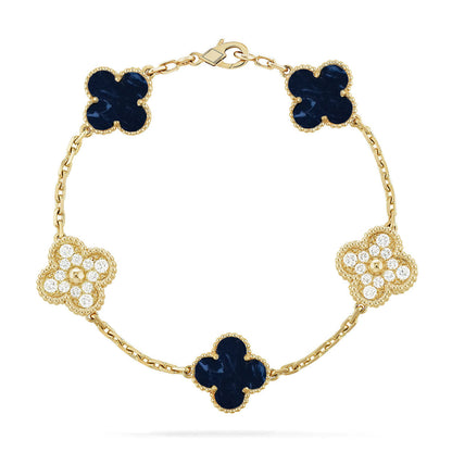 [AW]LUCKY CLOVER 5-MOTIF BRACELET - PIETERSITE COLLECTION