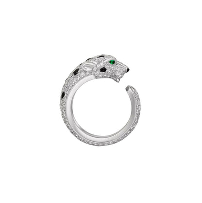 [AW]PANTHÈRE DE DIAMOND HALF-PAVÉ MEDIUM RING