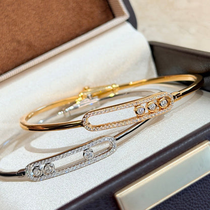 [AW]MOVE PAVÉ DIAMOND BANGLE BRACELET M