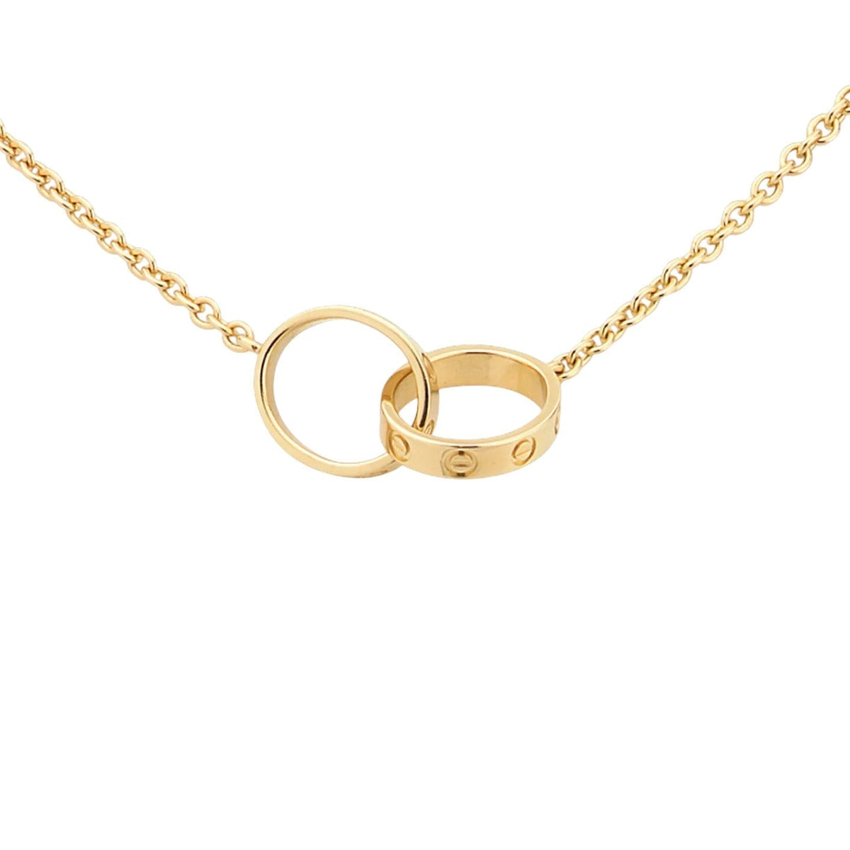 [AW]LOVE DOUBLE-RING PENDANT NECKLACE