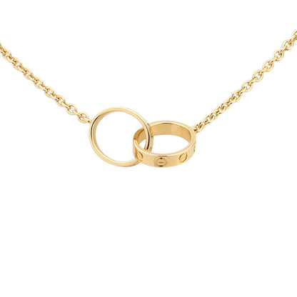 [AW]LOVE DOUBLE-RING PENDANT NECKLACE