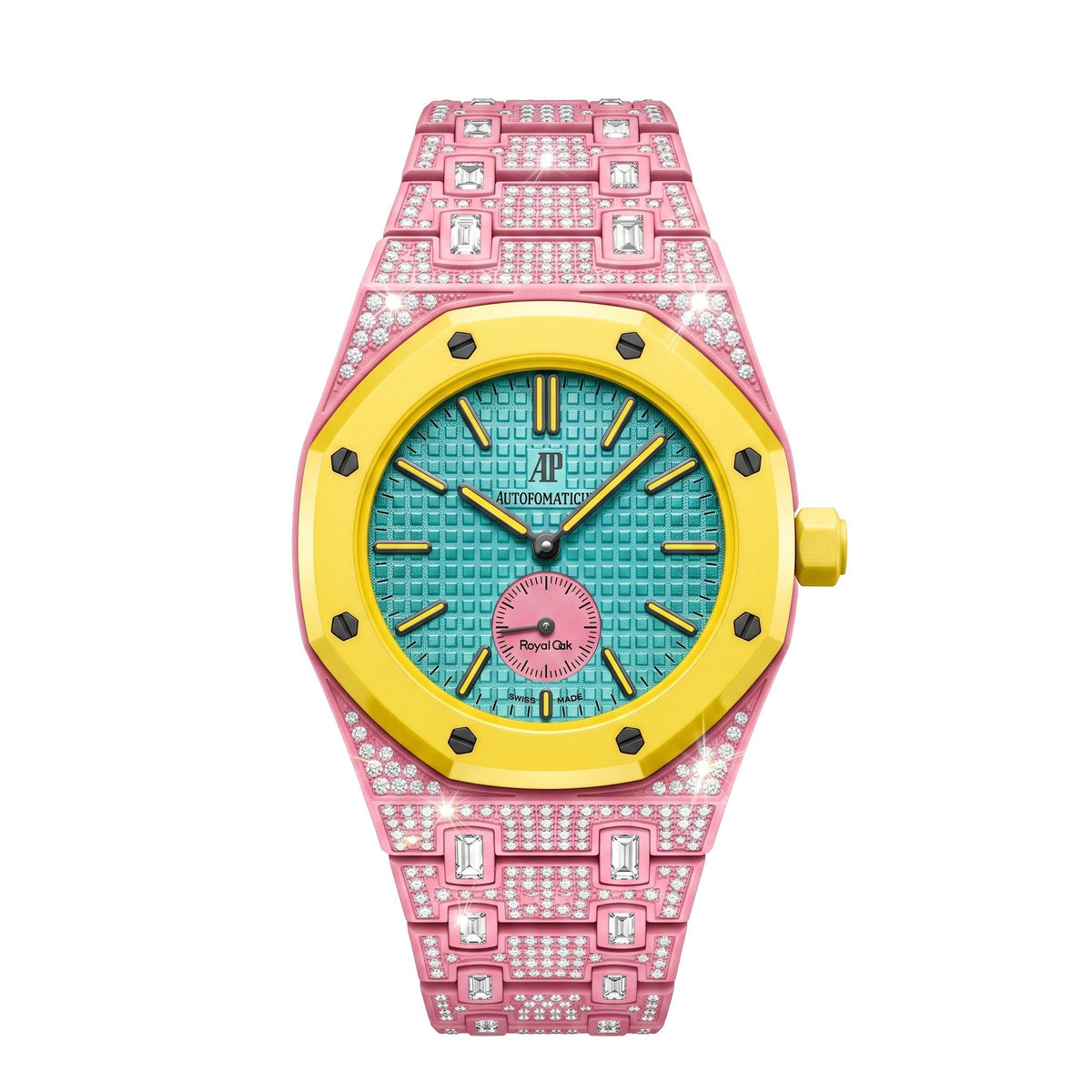 [AW]Royal Oak Pop Exclusive Bioceramic Case & Bioceramic Strap Full Diamond