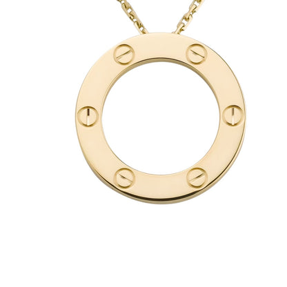 [AW]LOVE LARGE CIRCULAR PENDANT NECKLACE