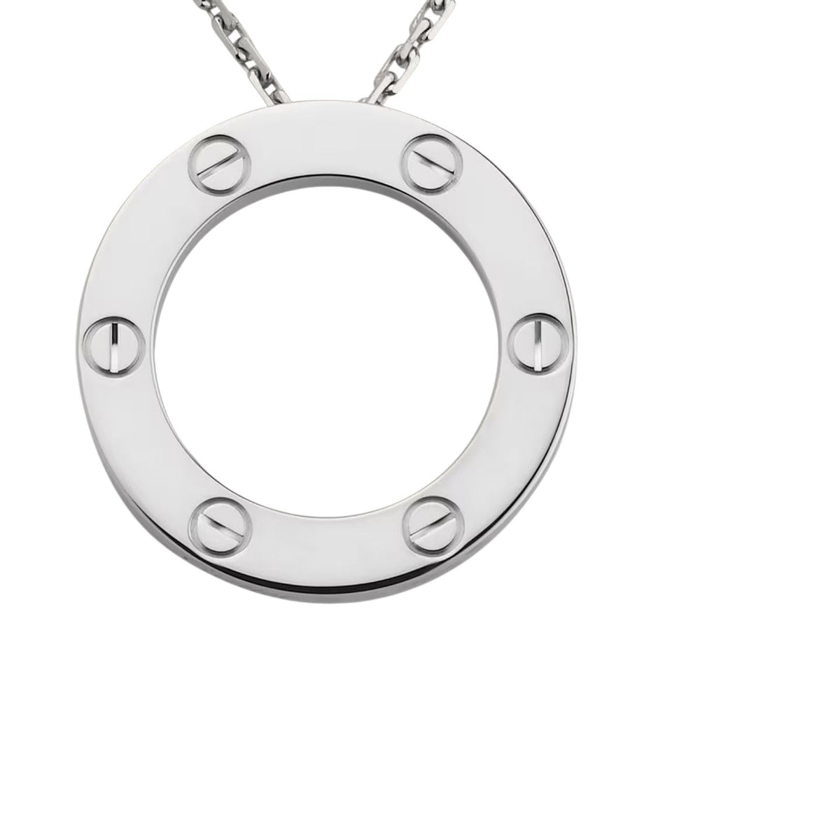 [AW]LOVE LARGE CIRCULAR PENDANT NECKLACE