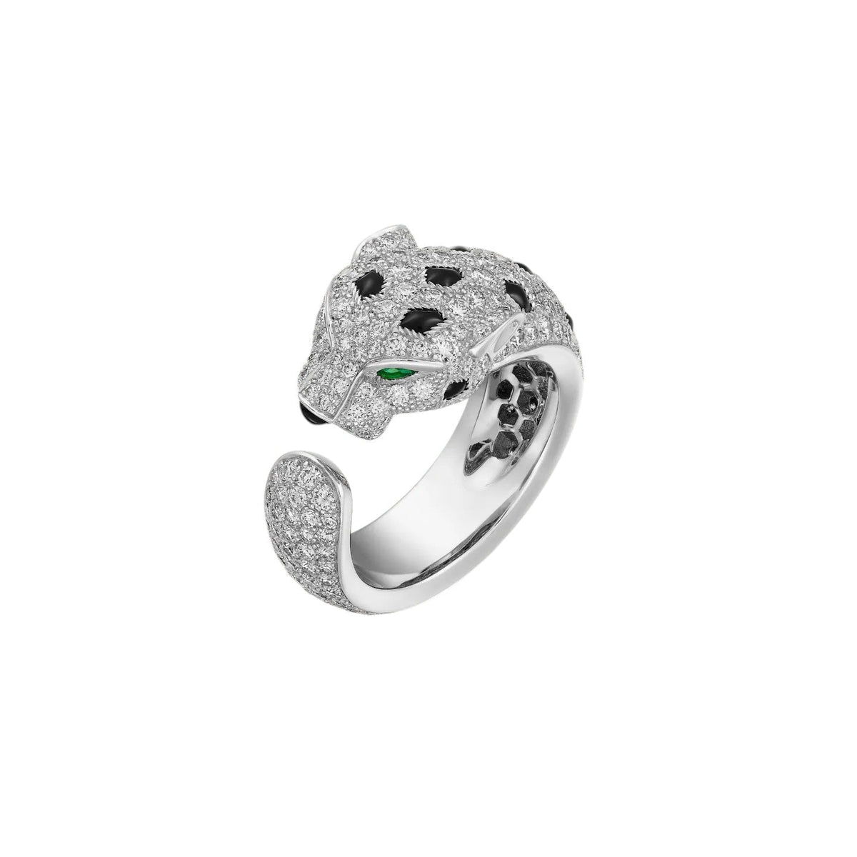 [AW]PANTHÈRE DE DIAMOND HALF-PAVÉ MEDIUM RING