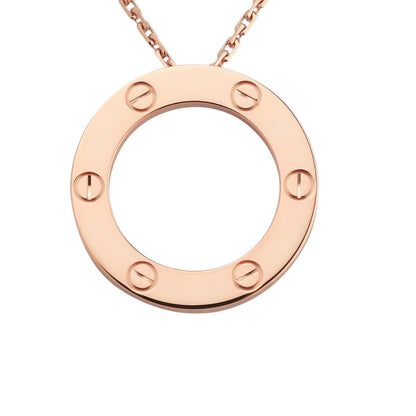 [AW]LOVE LARGE CIRCULAR PENDANT NECKLACE