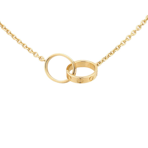 [AW]LOVE DOUBLE-RING INTERLOCKED NECKLACE