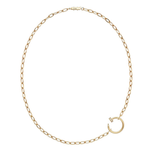 [AW]CLOU DIAMOND NAIL PENDANT NECKLACE