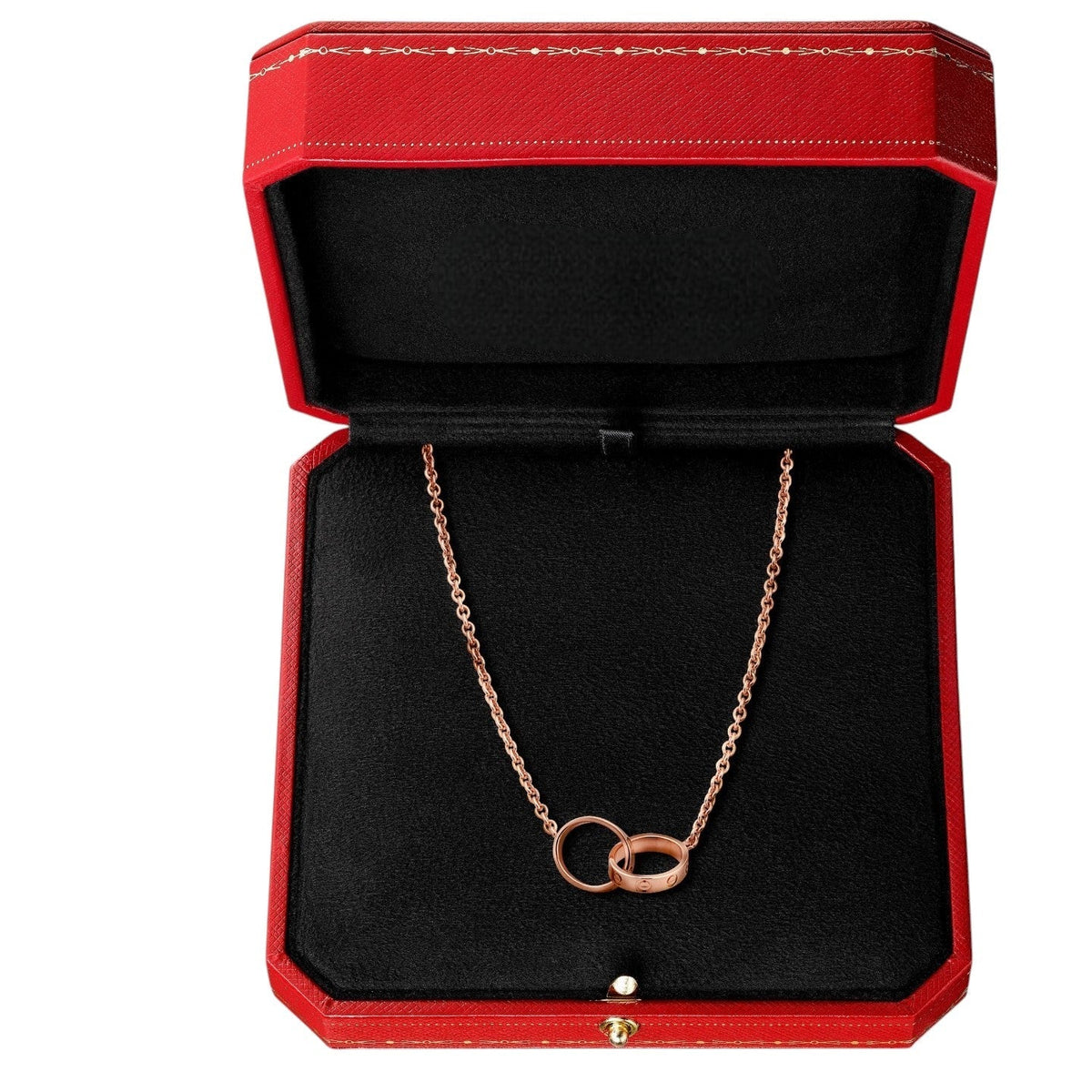 [AW]LOVE DOUBLE-RING INTERLOCKED NECKLACE