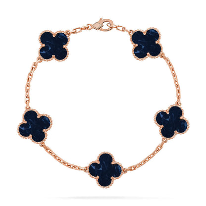 [AW]LUCKY CLOVER 5-MOTIF BRACELET - PIETERSITE COLLECTION