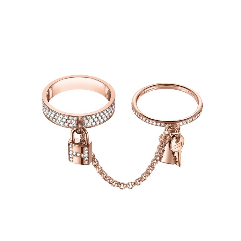 [AW]HM KELLY CLOCHETTE DOUBLE RING IN  WITH DIAMONDS