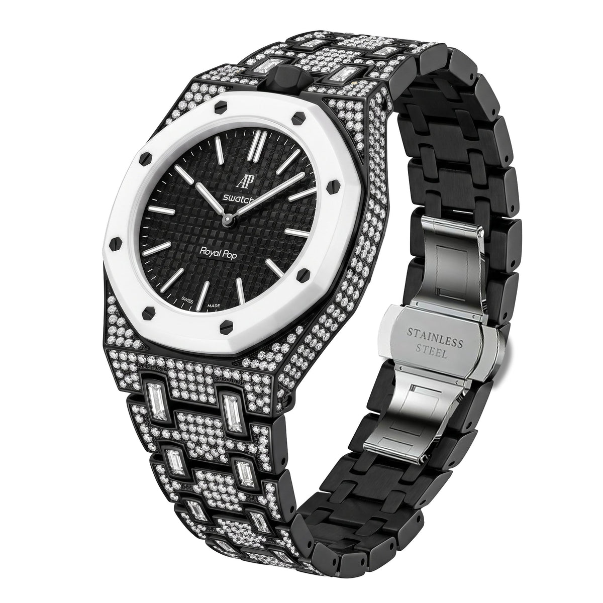 [AW]Royal Oak Pop Exclusive Bioceramic Case & Bioceramic Strap Full Diamond