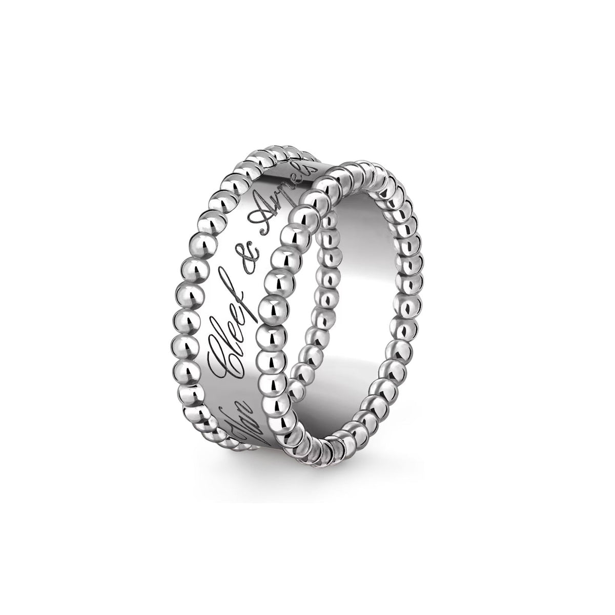 [AW]SIGNATURE DUAL-BEADED BAND RING