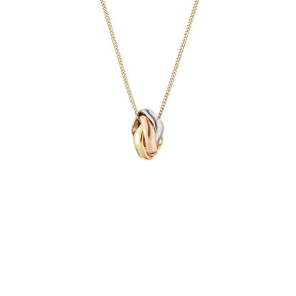 [AW]TRI-COLOR SQUARE RING NECKLACE