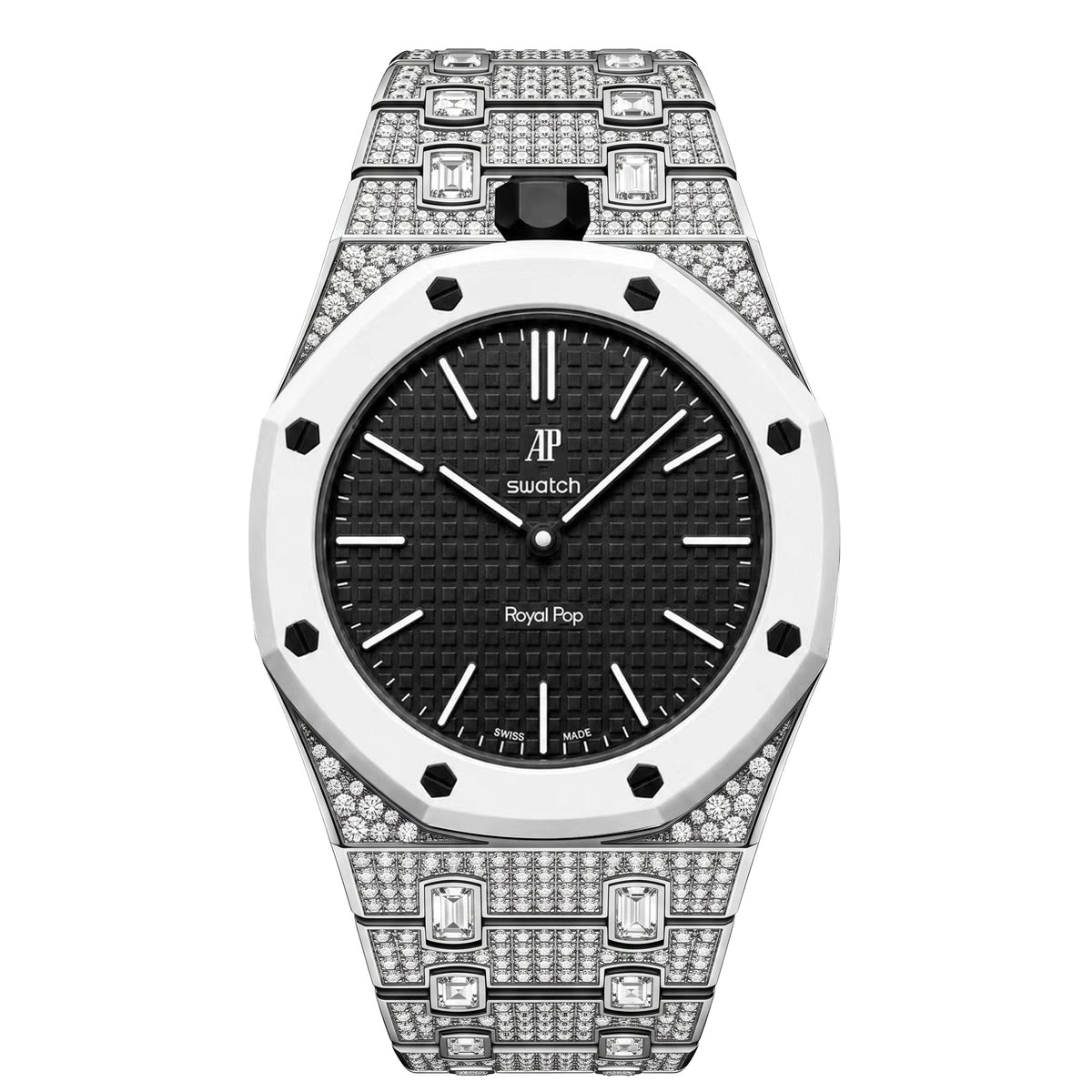 [AW]Royal Oak Pop Exclusive Bioceramic Case & Bioceramic Strap Full Diamond