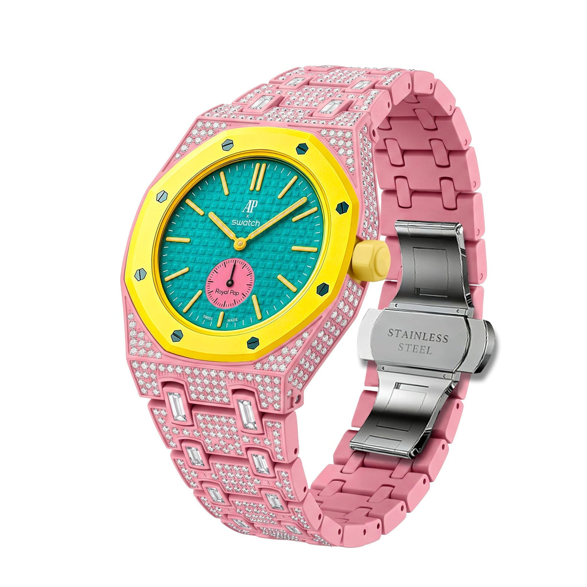 [AW]Royal Oak Pop Exclusive Bioceramic Case & Bioceramic Strap Full Diamond