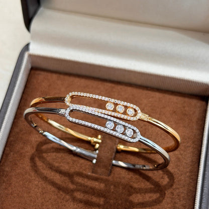 [AW]MOVE PAVÉ DIAMOND BANGLE BRACELET M