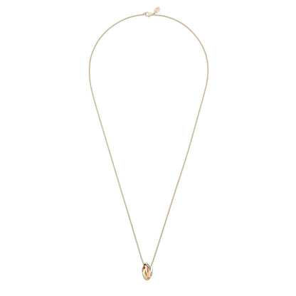 [AW]TRI-COLOR SQUARE RING NECKLACE