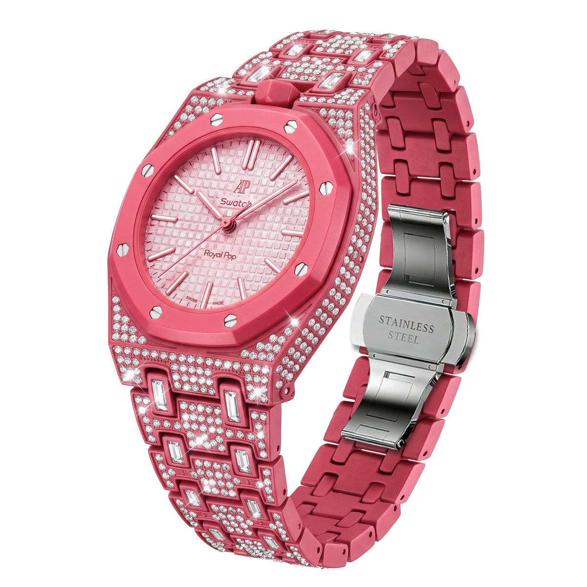 [AW]Royal Oak Pop Exclusive Bioceramic Case & Bioceramic Strap Full Diamond