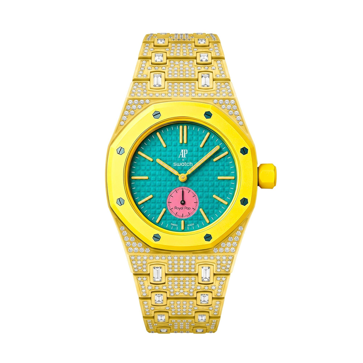 [AW]Royal Oak Pop Exclusive Bioceramic Case & Bioceramic Strap Full Diamond