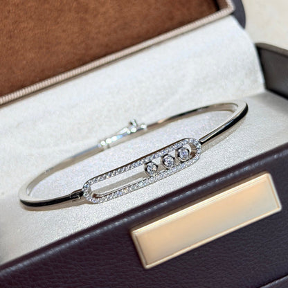 [AW]MOVE PAVÉ DIAMOND BANGLE BRACELET M