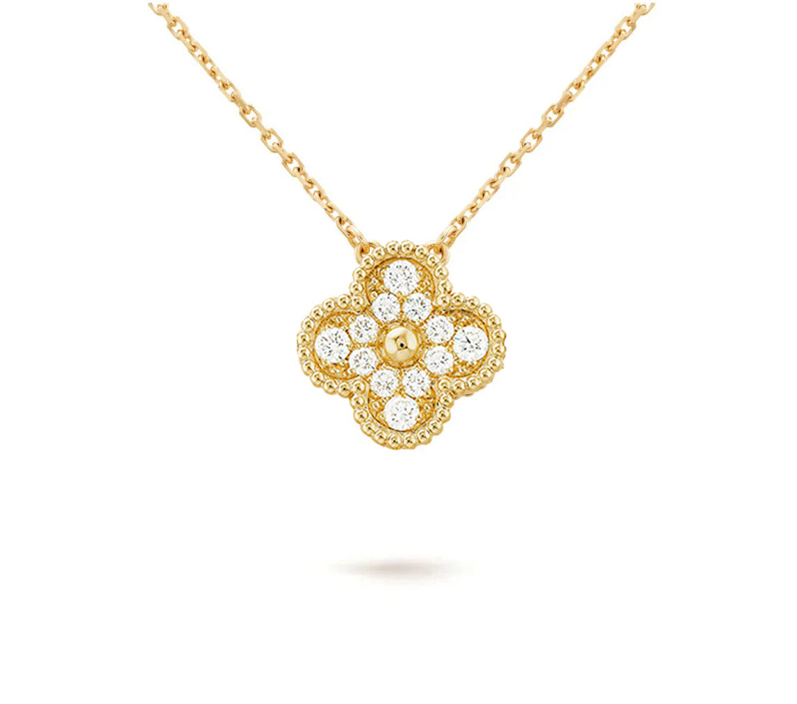 [AW]15MM CLOVER FLOWER PENDANT NECKLACE COLLECTION