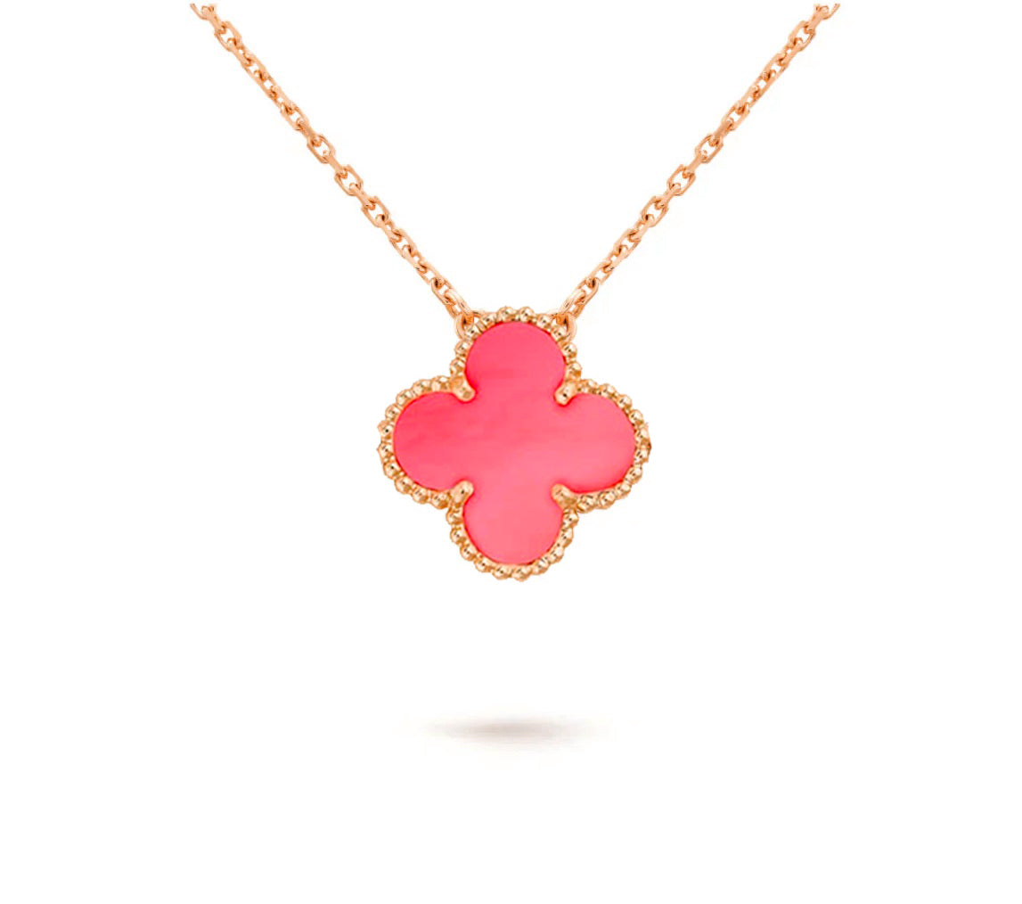 [AW]15MM CLOVER FLOWER PENDANT NECKLACE COLLECTION