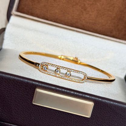 [AW]MOVE PAVÉ DIAMOND BANGLE BRACELET M