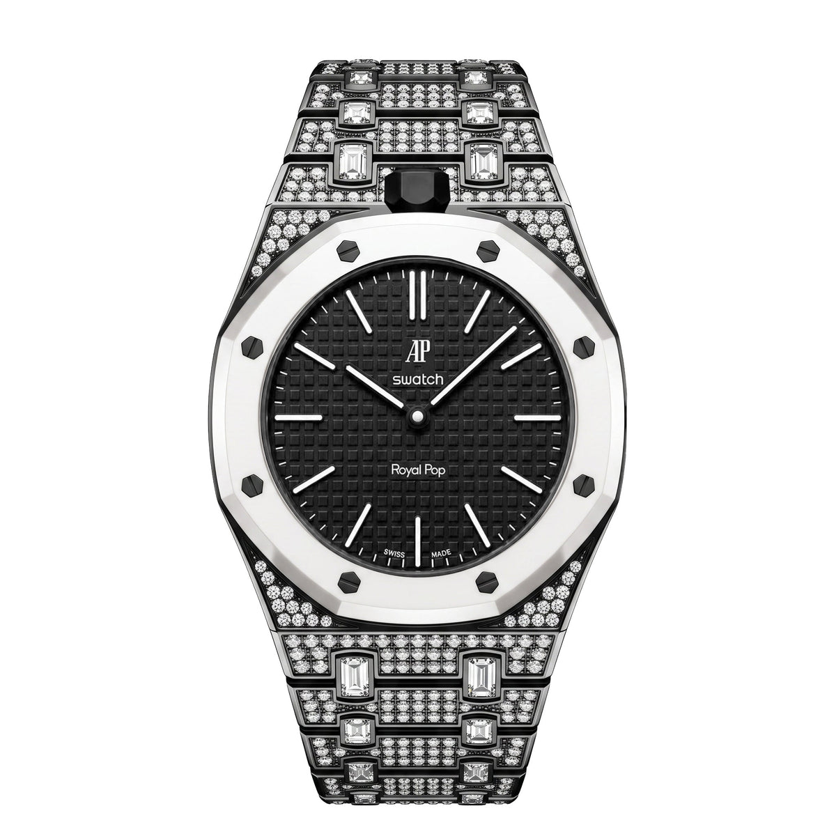 [AW]Royal Oak Pop Exclusive Bioceramic Case & Bioceramic Strap Full Diamond