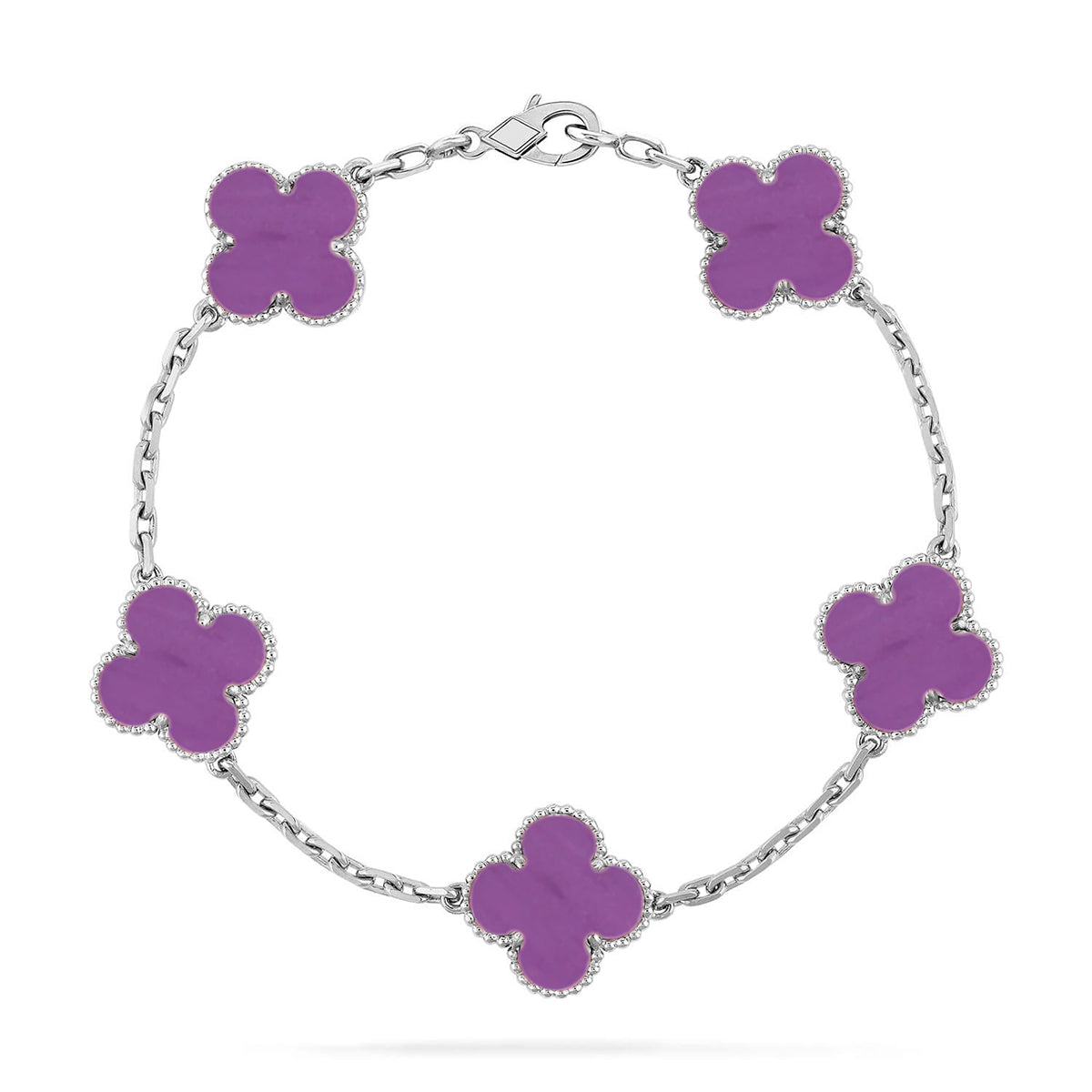 [AW]LUCKY CLOVER 5-MOTIF BRACELET - VIOLET COLLECTION