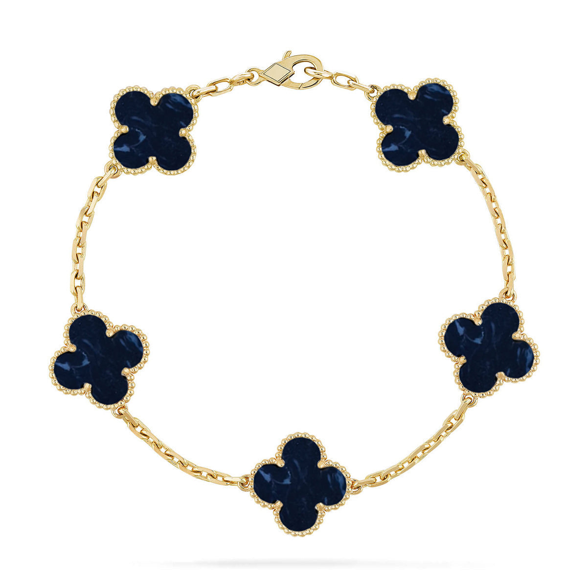 [AW]LUCKY CLOVER 5-MOTIF BRACELET - PIETERSITE COLLECTION