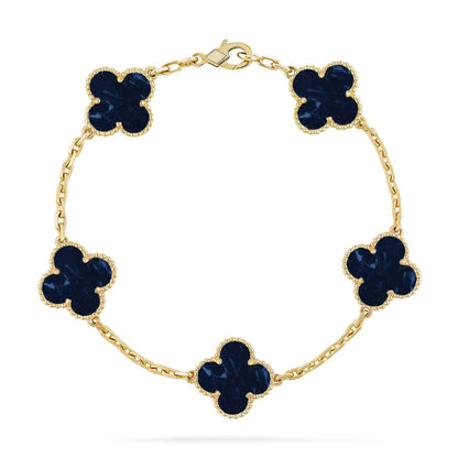 [AW]LUCKY CLOVER 5-MOTIF BRACELET - PIETERSITE COLLECTION