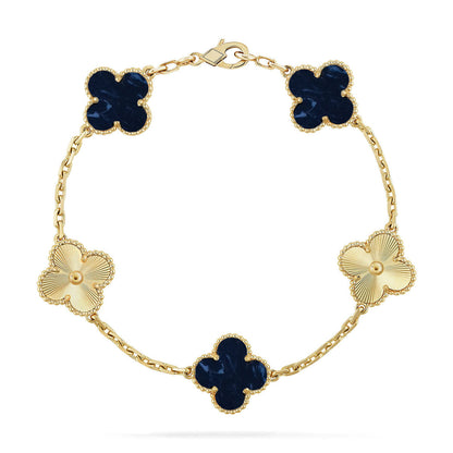 [AW]LUCKY CLOVER 5-MOTIF BRACELET - PIETERSITE COLLECTION