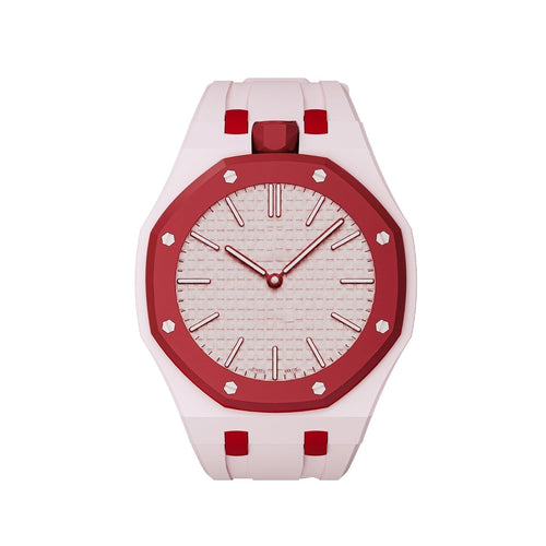 [AW]OAK POP EXCLUSIVE PINK AND RED SILICONE STRAP