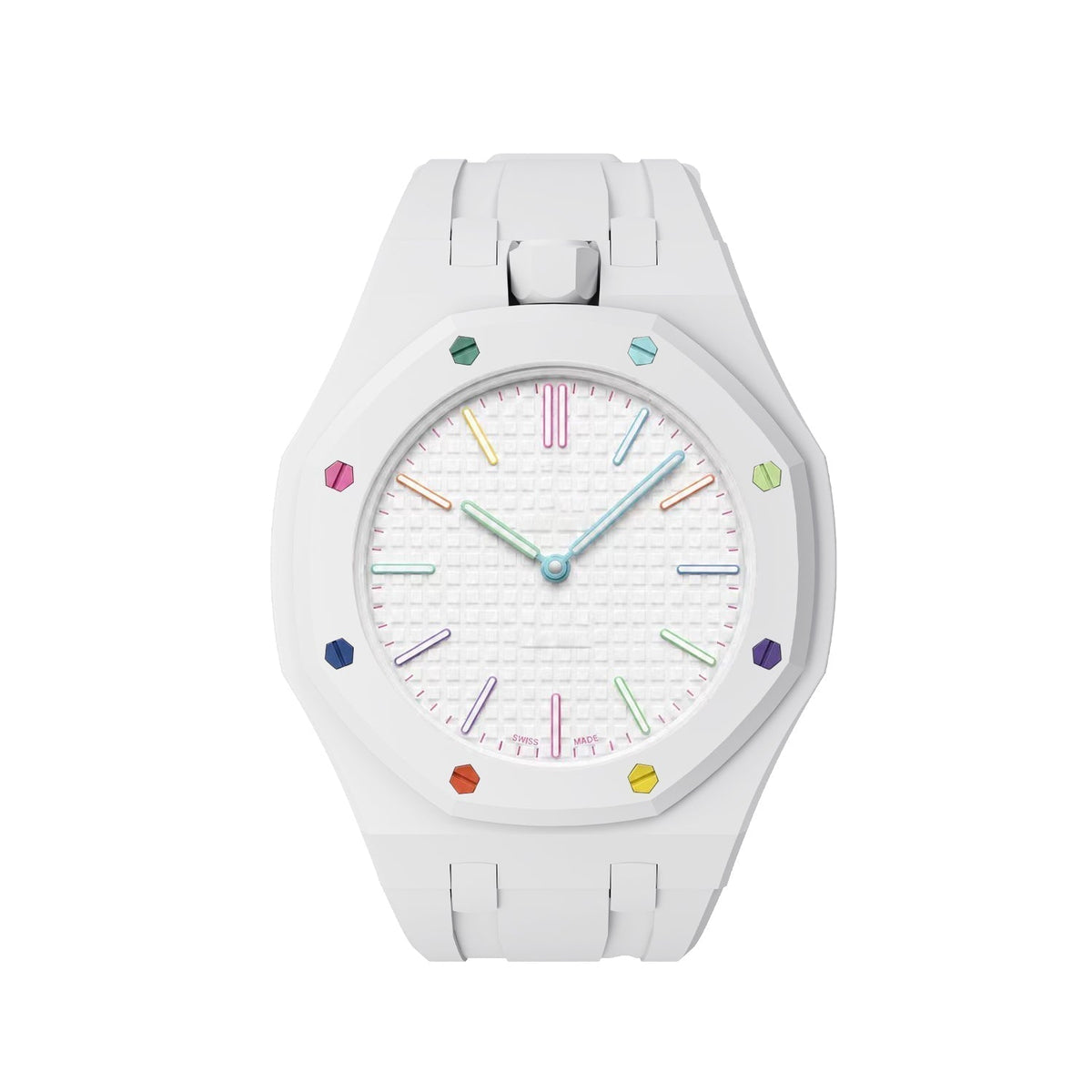 [AW]OAK POP EXCLUSIVE  WHITE SILICONE STRAP