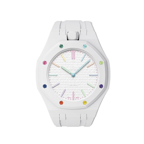 [AW]OAK POP EXCLUSIVE  WHITE SILICONE STRAP