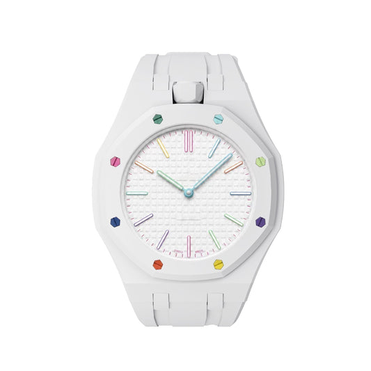 [AW]OAK POP EXCLUSIVE  WHITE SILICONE STRAP