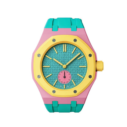 [AW]OAK POP EXCLUSIVE PINK AND GREEN SILICONE STRAP